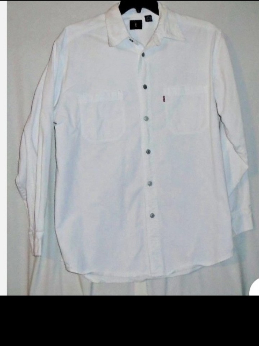 Levi's White Long-Sleeve Casual Button-Down Shirt